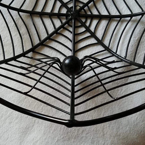 Other - SOLD - Spider web candy bowl black metal